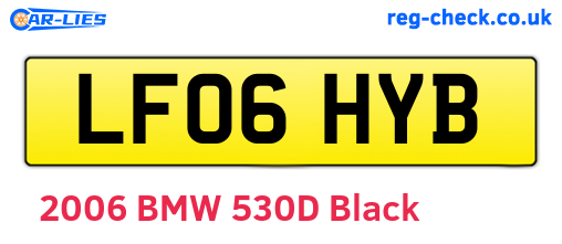 LF06HYB are the vehicle registration plates.