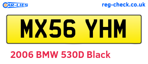 MX56YHM are the vehicle registration plates.