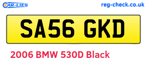 SA56GKD are the vehicle registration plates.