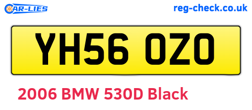 YH56OZO are the vehicle registration plates.