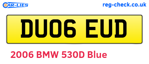 DU06EUD are the vehicle registration plates.