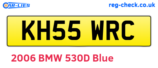 KH55WRC are the vehicle registration plates.