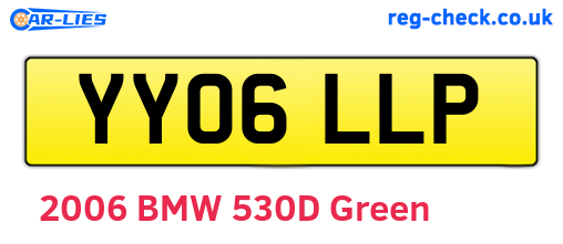 YY06LLP are the vehicle registration plates.