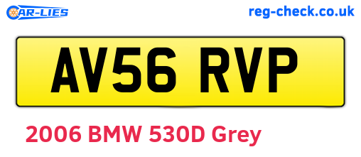 AV56RVP are the vehicle registration plates.