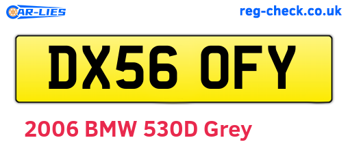 DX56OFY are the vehicle registration plates.