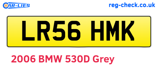 LR56HMK are the vehicle registration plates.