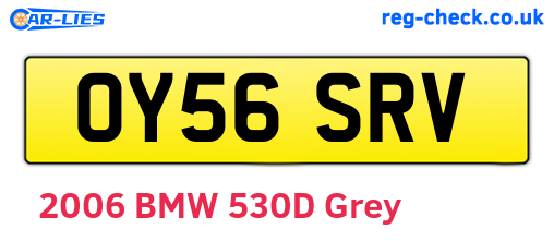 OY56SRV are the vehicle registration plates.