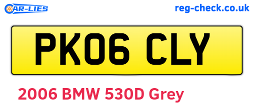 PK06CLY are the vehicle registration plates.