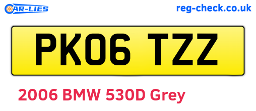 PK06TZZ are the vehicle registration plates.