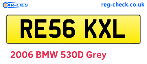 RE56KXL are the vehicle registration plates.