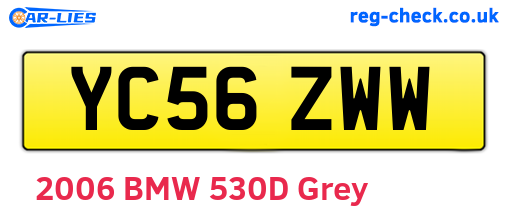 YC56ZWW are the vehicle registration plates.