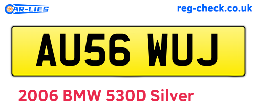 AU56WUJ are the vehicle registration plates.