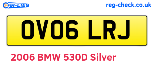 OV06LRJ are the vehicle registration plates.