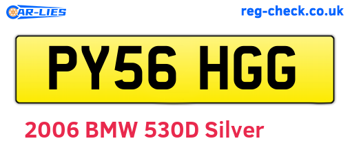 PY56HGG are the vehicle registration plates.