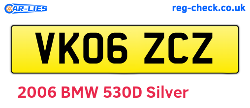 VK06ZCZ are the vehicle registration plates.