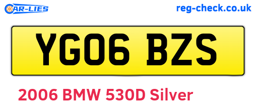 YG06BZS are the vehicle registration plates.