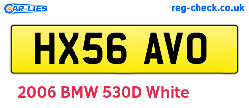 HX56AVO are the vehicle registration plates.