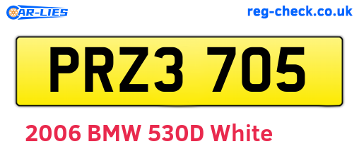 PRZ3705 are the vehicle registration plates.