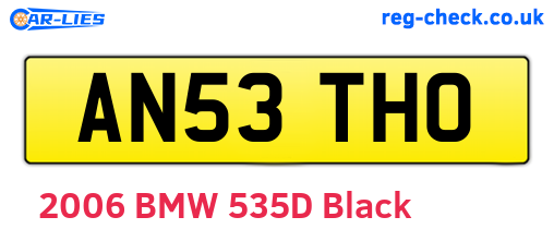 AN53THO are the vehicle registration plates.