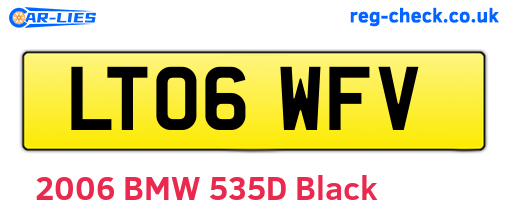 LT06WFV are the vehicle registration plates.
