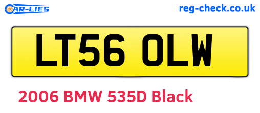 LT56OLW are the vehicle registration plates.