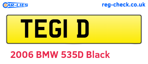 TEG1D are the vehicle registration plates.
