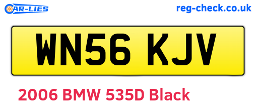 WN56KJV are the vehicle registration plates.