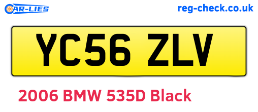 YC56ZLV are the vehicle registration plates.