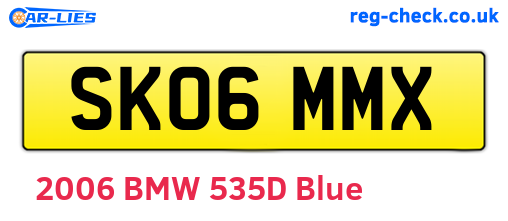 SK06MMX are the vehicle registration plates.