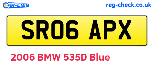 SR06APX are the vehicle registration plates.