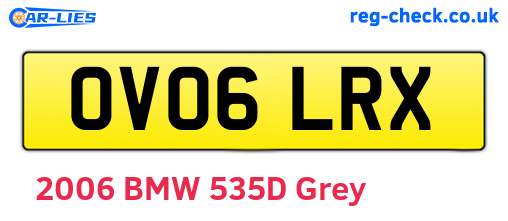 OV06LRX are the vehicle registration plates.