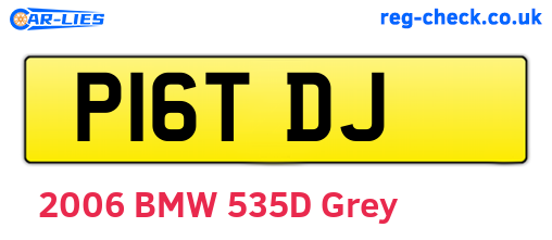 P16TDJ are the vehicle registration plates.