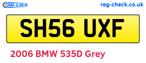 SH56UXF are the vehicle registration plates.