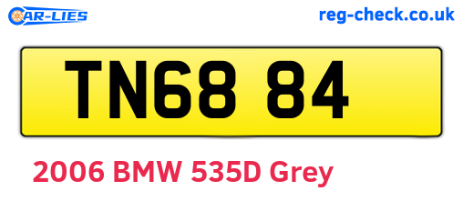 TN6884 are the vehicle registration plates.
