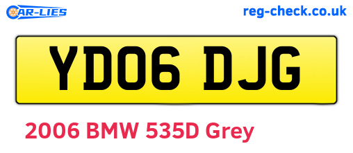 YD06DJG are the vehicle registration plates.
