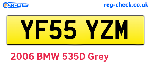 YF55YZM are the vehicle registration plates.