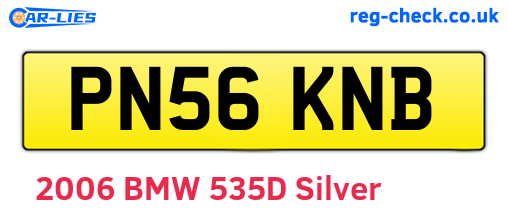 PN56KNB are the vehicle registration plates.