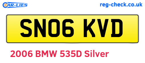 SN06KVD are the vehicle registration plates.