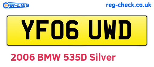 YF06UWD are the vehicle registration plates.