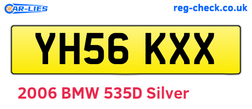 YH56KXX are the vehicle registration plates.