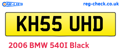 KH55UHD are the vehicle registration plates.