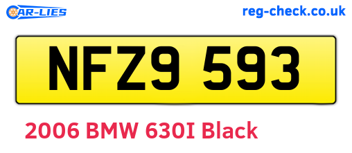 NFZ9593 are the vehicle registration plates.