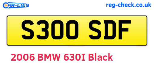 S300SDF are the vehicle registration plates.