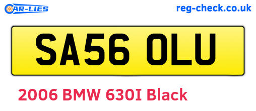 SA56OLU are the vehicle registration plates.