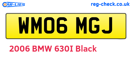 WM06MGJ are the vehicle registration plates.
