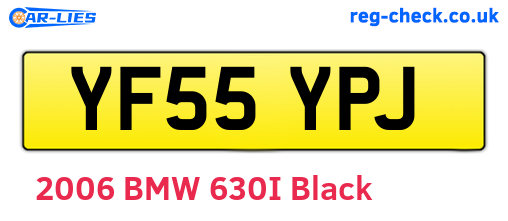 YF55YPJ are the vehicle registration plates.