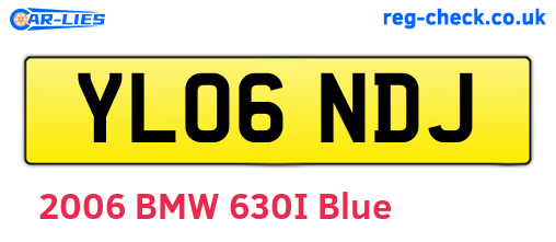 YL06NDJ are the vehicle registration plates.