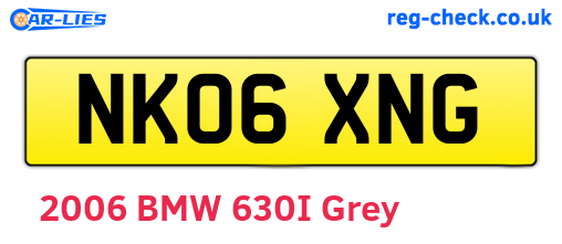 NK06XNG are the vehicle registration plates.