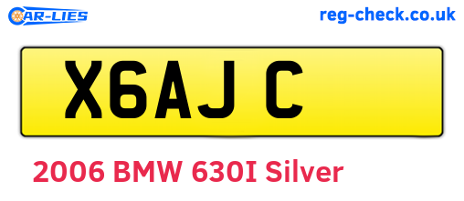 X6AJC are the vehicle registration plates.