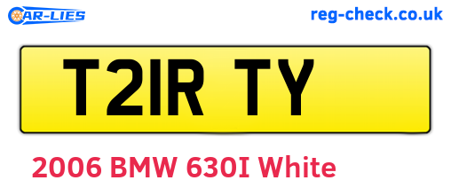 T21RTY are the vehicle registration plates.